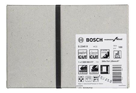 Bosch S 2345 X 150mm 100'lü Progressor Ahşap Panter Testere Ucu 2608654417